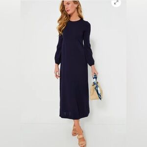 Pomander Place 
Navy Double Knit Lennox Dress